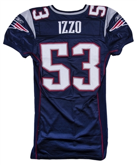2006 Larry Izzo Game Worn New England Patriots Home Jersey (New England Patriots COA)